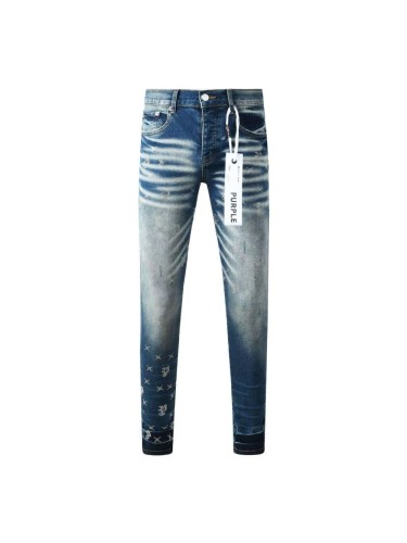 1:1 quality version  Star Rhinestone Cross Pattern Stacked Washed Jeans 28972585