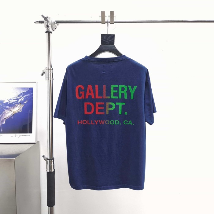 [Big & Tall for weights up to 260 lbs]1:1 quality version Fake Pocket Gradient Letter Print Tee 28971600