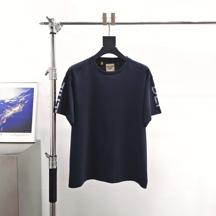 [Big & Tall for weights up to 260 lbs]1:1 quality version Vertical Large French Letter Print Washed Tee 2 colors 28971602