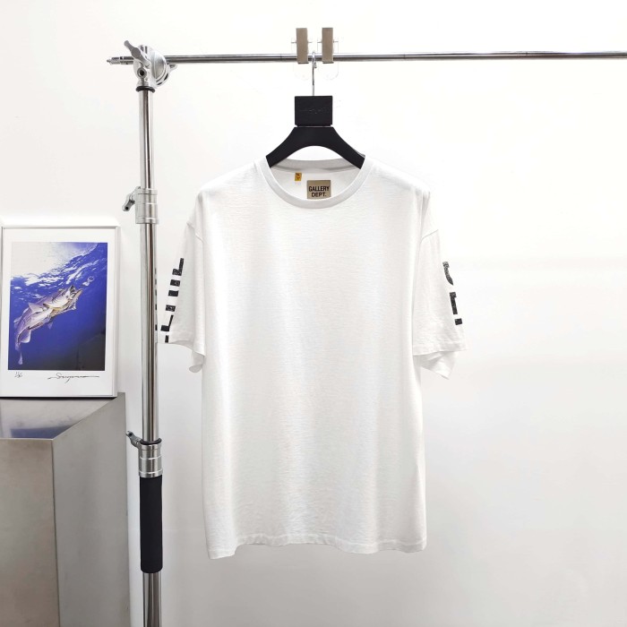 [Big & Tall for weights up to 260 lbs]1:1 quality version Vertical Large French Letter Print Washed Tee 2 colors 28971602