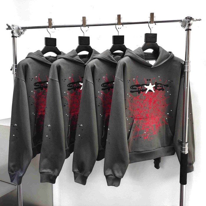 [Big & Tall for weights up to 220 lbs]1:1 quality version White Starfish Red Net Print Hoodie & Pants Set 28974023