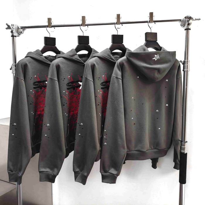 [Big & Tall for weights up to 220 lbs]1:1 quality version White Starfish Red Net Print Hoodie & Pants Set 28974023