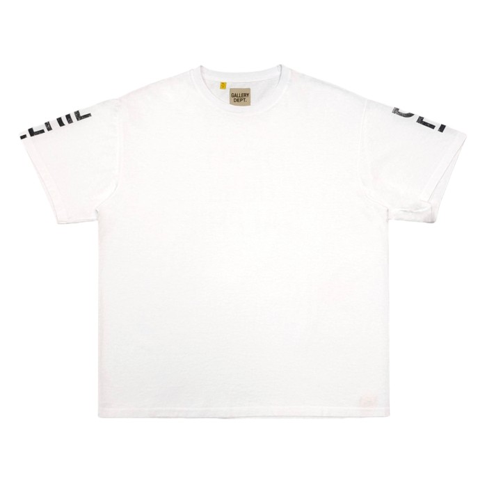 [Big & Tall for weights up to 260 lbs]1:1 quality version Vertical Large French Letter Print Washed Tee 2 colors 28971602