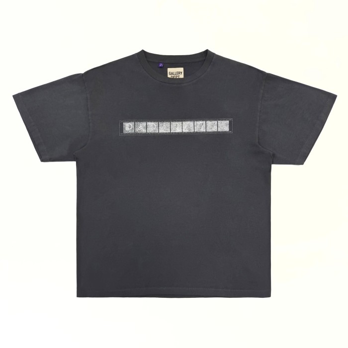 [Big & Tall for weights up to 260 lbs]1:1 quality version Film Drill Letter Print Washed Tee 28974022