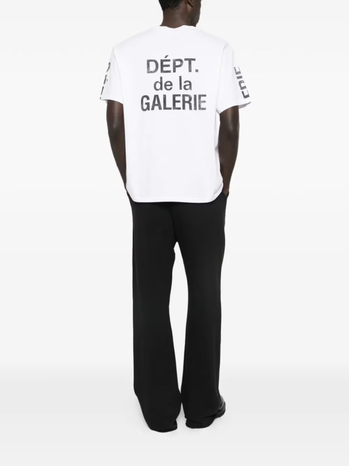 [Big & Tall for weights up to 260 lbs]1:1 quality version Vertical Large French Letter Print Washed Tee 2 colors 28971602