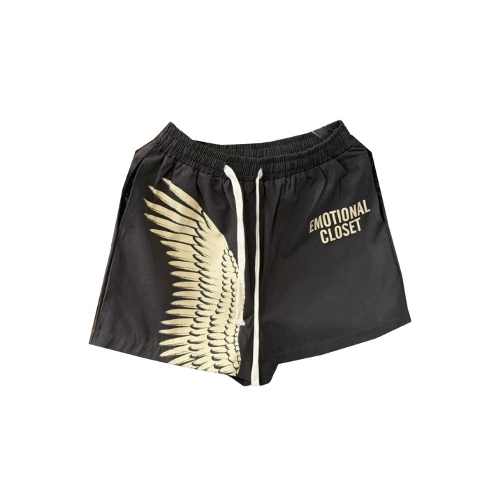 Elastic Waist Shorts Wing Logo Casual Streetwear Sweat Shorts 2 colors 28977961