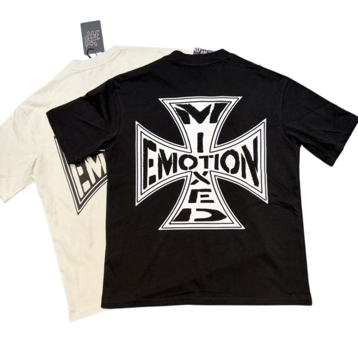 Cross Print Vintage T-Shirt - Distressed Washed Streetwear tee 2 colors 28978760
