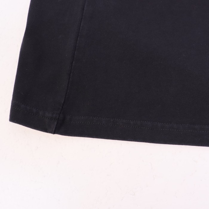 Floral Logo Print Vintage Black Oversized T-Shirt Tee 28979053