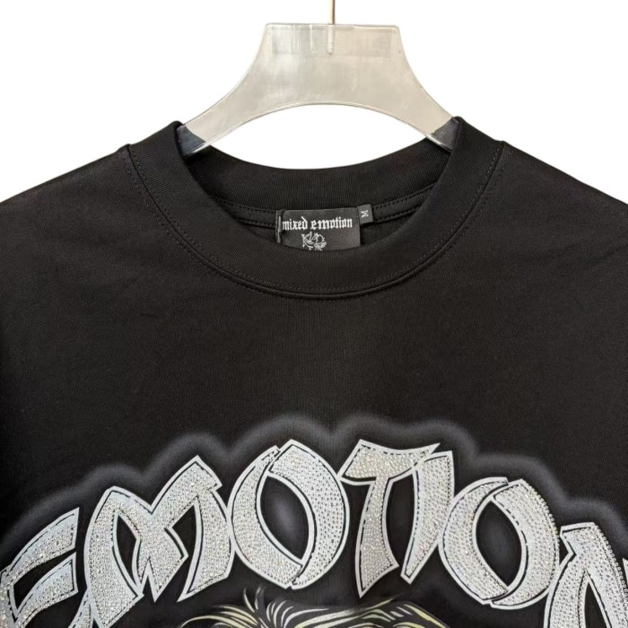 Zombie Graveyard Rhinestone Print T-Shirt - Oversized Streetwear tee 28978766
