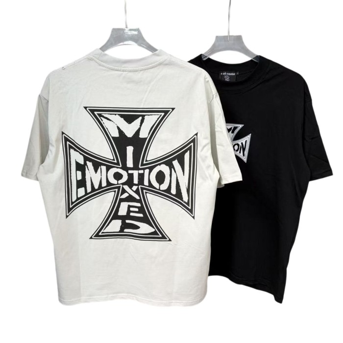 Cross Print Vintage T-Shirt - Distressed Washed Streetwear tee 2 colors 28978760