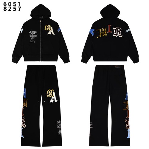 Vintage Gothic Letter Print Black Hoodie & Wide Leg Sweatpants Set 28979077