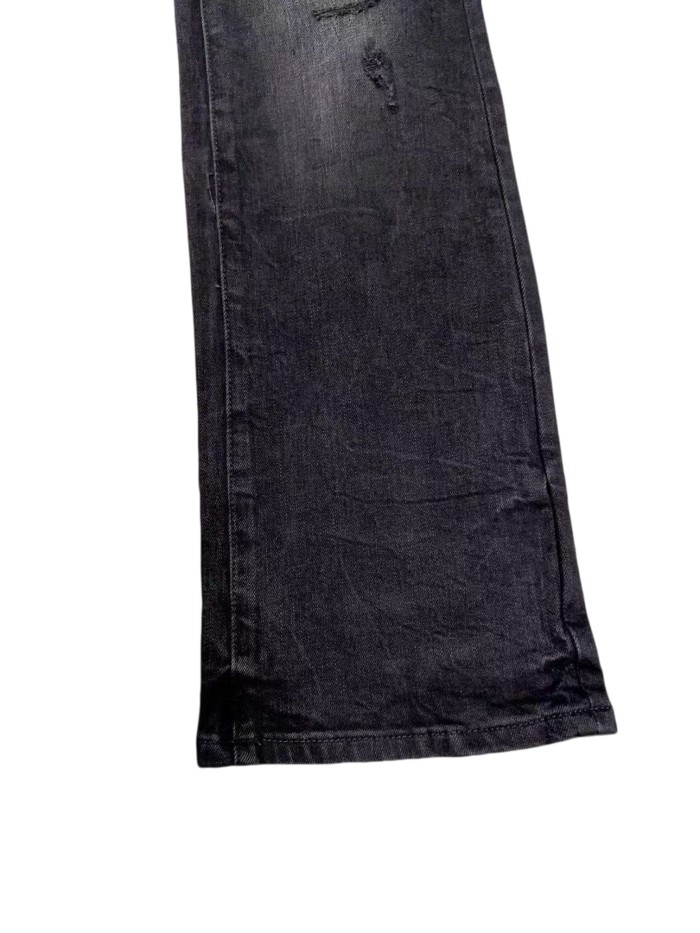 1:1 quality version Black Washed Ripped Flare Denim Pants 28997718