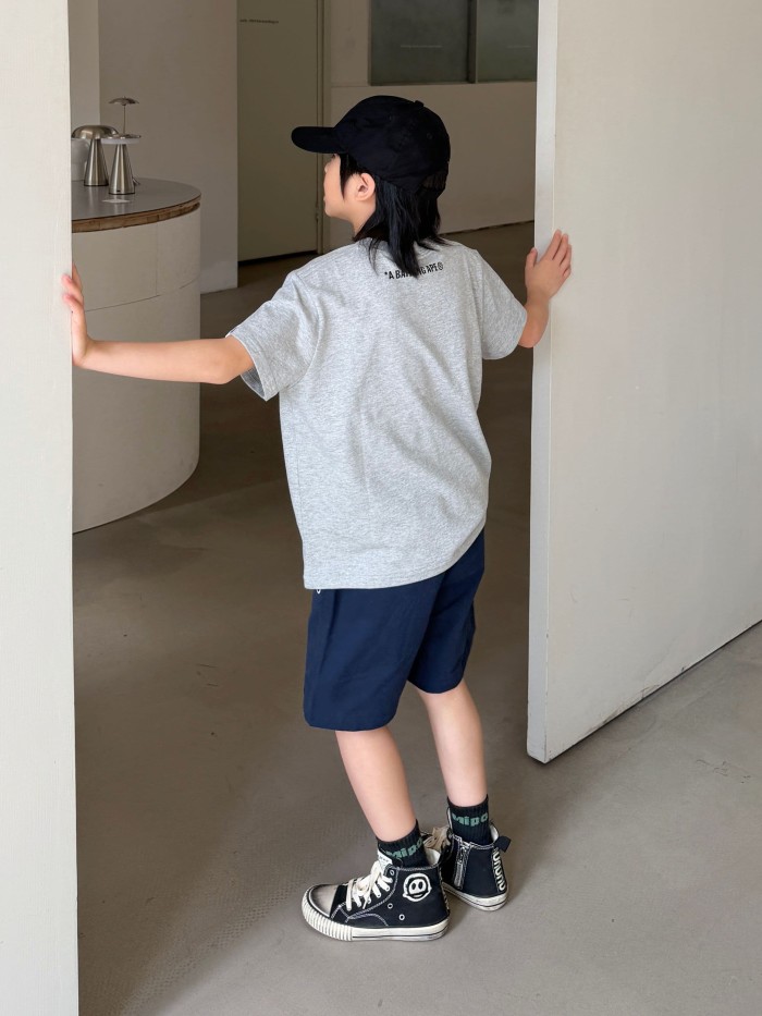 Ape Head Number & Letter Print T-Shirt for Kids 2 colors 29006361