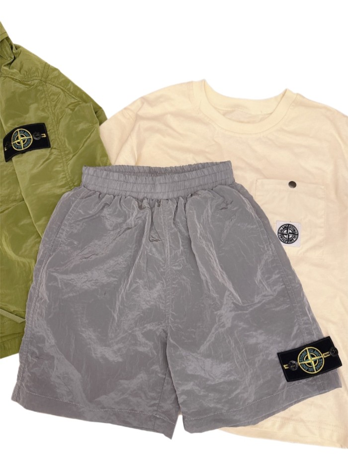 Nylon Metal Shorts in Grey for Kids 29008944