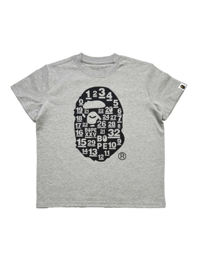 Ape Head Number & Letter Print T-Shirt for Kids 2 colors 29006361