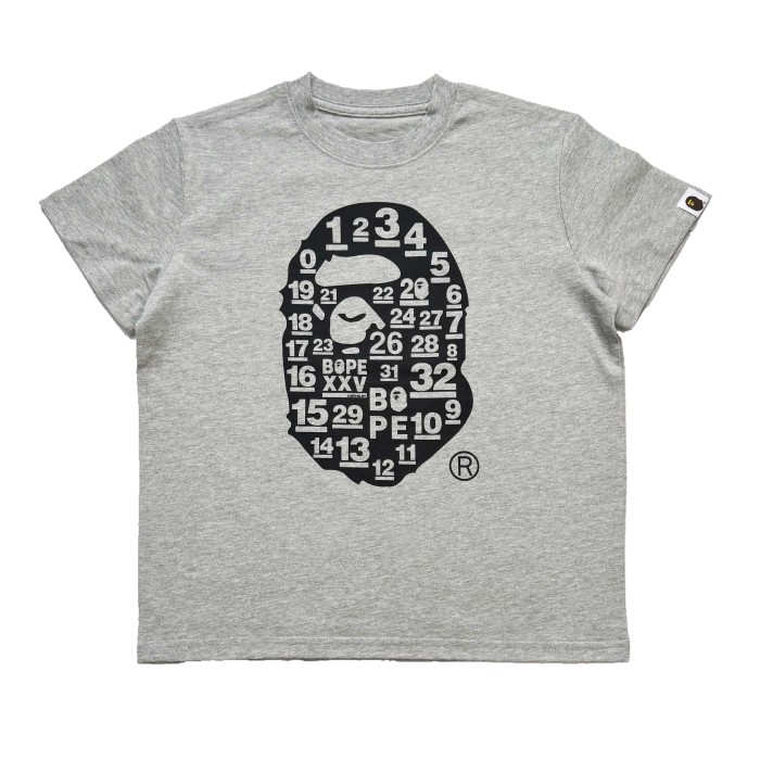 Ape Head Number & Letter Print T-Shirt for Kids 2 colors 29006361
