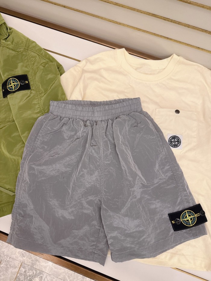 Nylon Metal Shorts in Grey for Kids 29008944