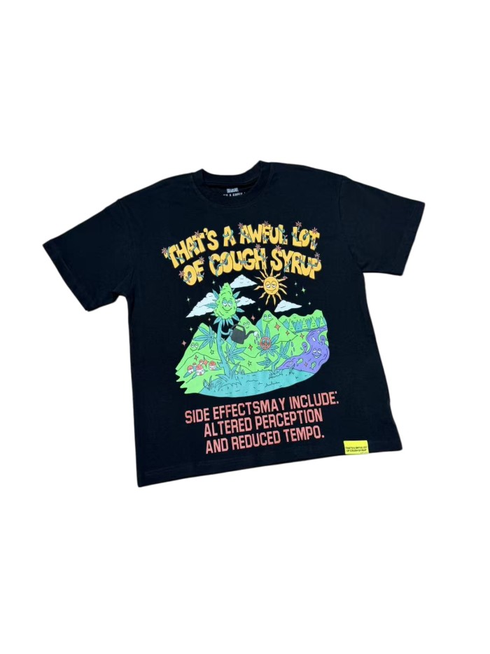 Psychedelic Sun Plant Print Tee 2 colors 29010783