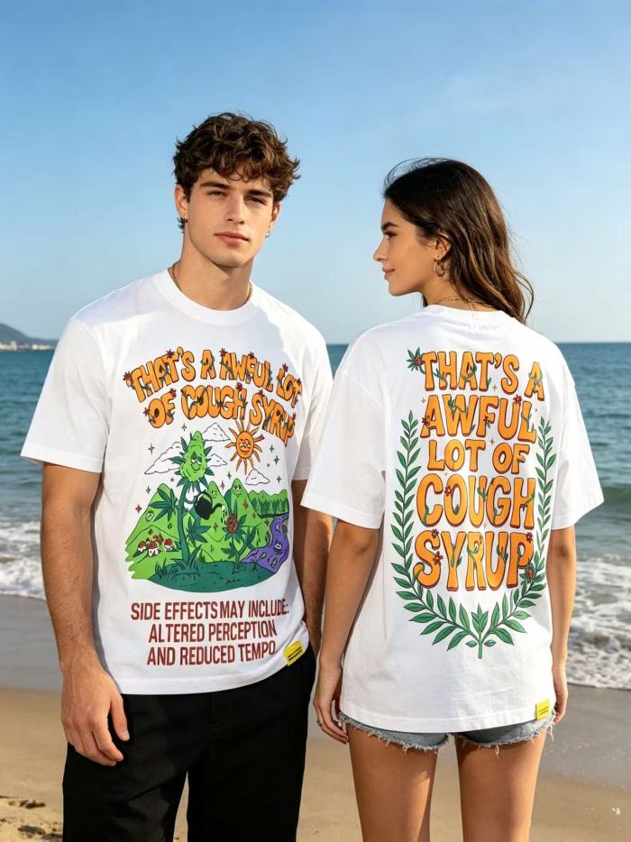 Psychedelic Sun Plant Print Tee 2 colors 29010783