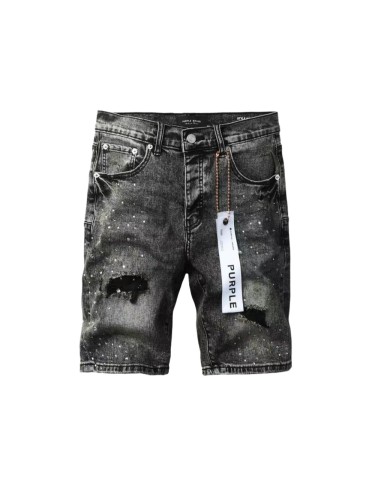 1:1 quality vesion Washed Rhinestone-Embellished Distressed Denim Shorts 29018282