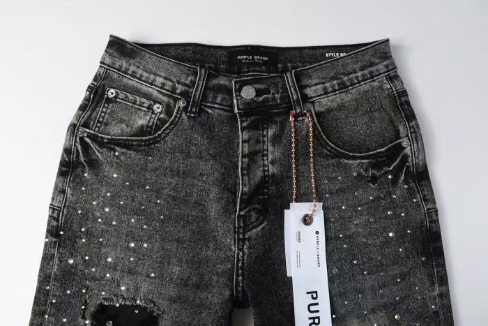 1:1 quality vesion Washed Rhinestone-Embellished Distressed Denim Shorts 29018282