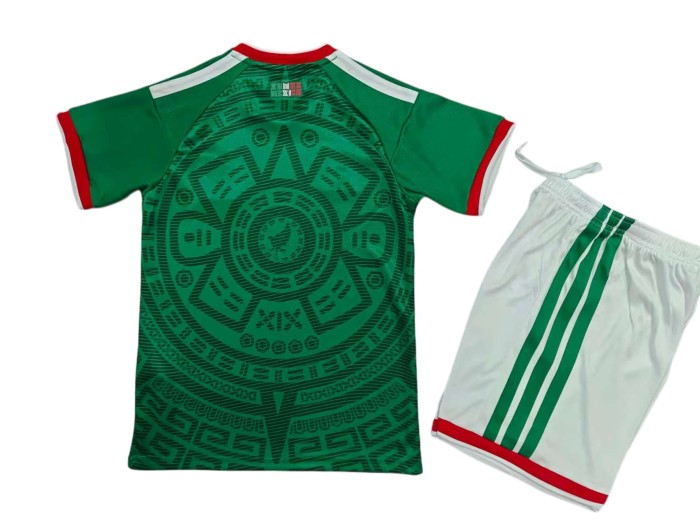 2026/2027 Green Eagle Mexico Home Jersey Set for Kids 29030347