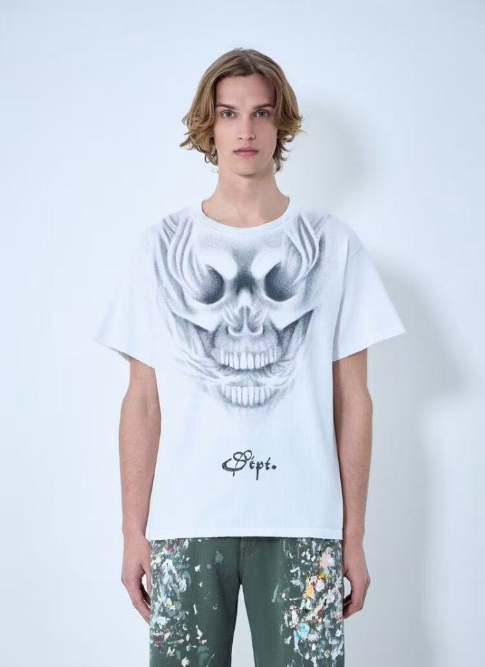 [Big & Tall for weights up to 220 lbs]1:1 quality version Hurricane Face White Print Tee 29033207