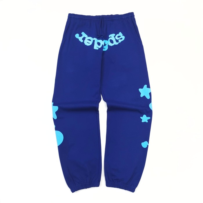 [Big & Tall for weights up to 220 lbs]1:1 quality version Sky Blue Star Dark Blue Print Hoodie & Pants Set 29033215