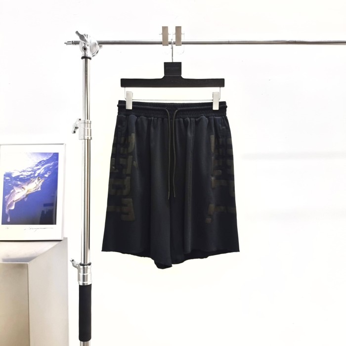 [Big & Tall for weights up to 260 lbs]1:1 quality version Left And Right Black Letter Black Printed Shorts 29033208
