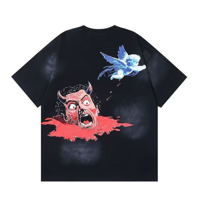 Jesus & Demon Double-Sided Graphic Oversized T-shirt 29033283