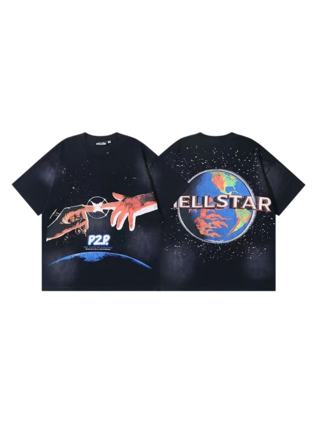 P2P The Path to Paradise Galaxy Print Streetwear T-shirt 29033334