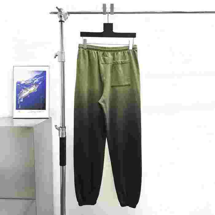 [Big & Tall for weights up to 220 lbs]1:1 quality version Black Green Dip Dye Print Hoodie & Pants Set 29033216