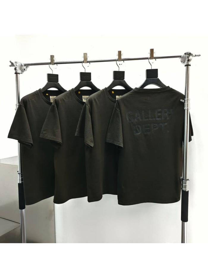 [Big & Tall for weights up to 220 lbs]1:1 quality version Black Letter Dark Brown Basic Print Tee 29033205