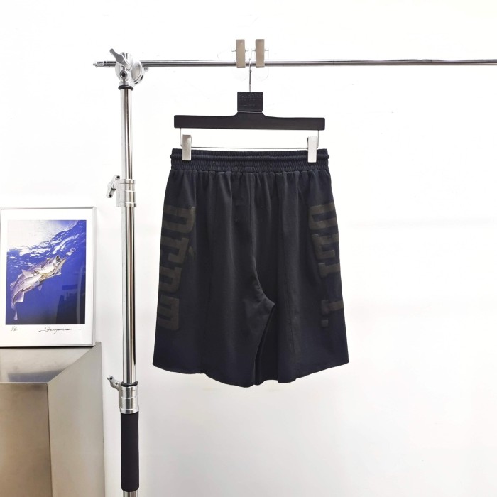 [Big & Tall for weights up to 260 lbs]1:1 quality version Left And Right Black Letter Black Printed Shorts 29033208