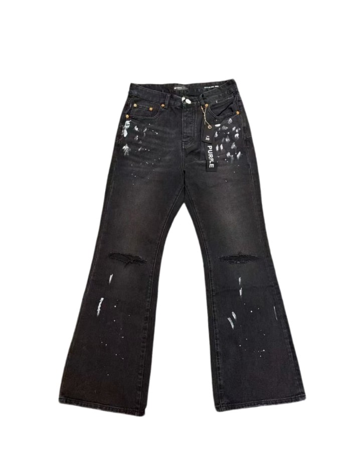 1:1 quality version  high street style black and grey vintage-style  jeans 29032878