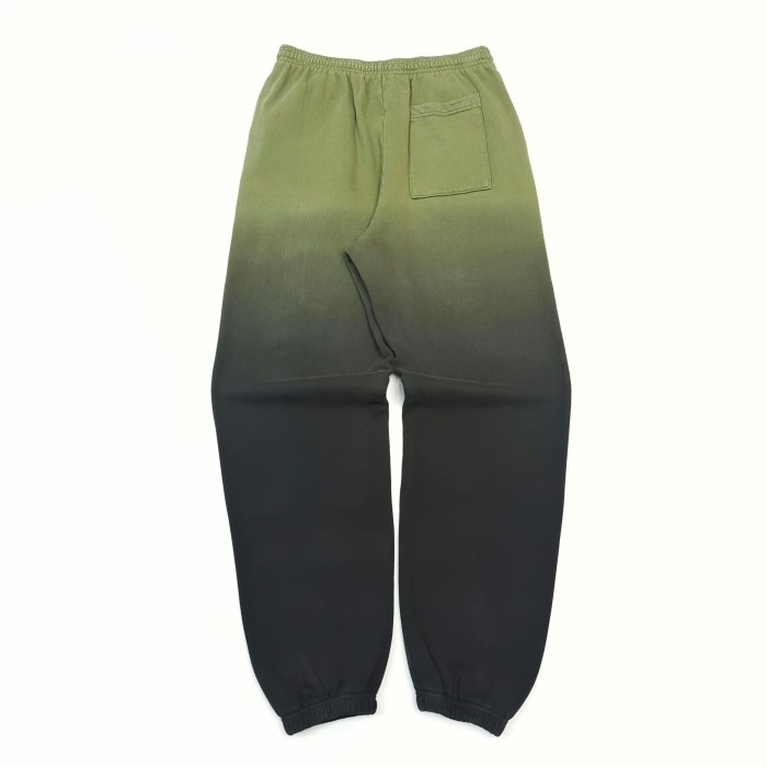 [Big & Tall for weights up to 220 lbs]1:1 quality version Black Green Dip Dye Print Hoodie & Pants Set 29033216