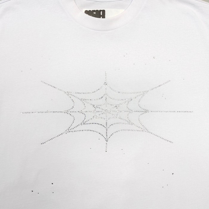 [Big & Tall for weights up to 220 lbs]1:1 quality version Cross Spider Web Rhinestone Tee 2 colors 29033212