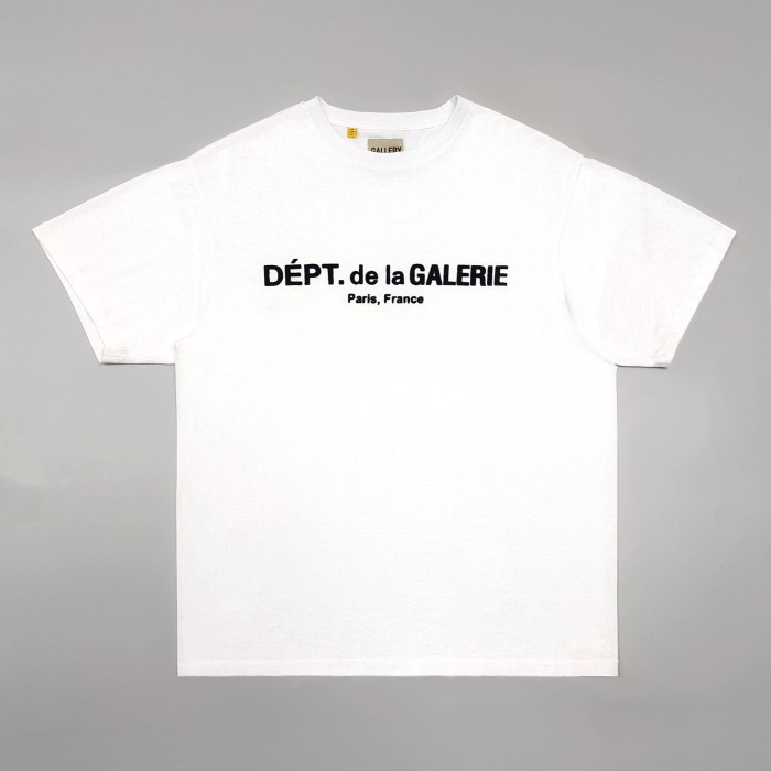 [Big & Tall for weights up to 220 lbs]1:1 quality version Flocked French Text White Print Tee 29033206