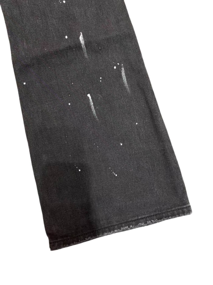 1:1 quality version  high street style black and grey vintage-style  jeans 29032878