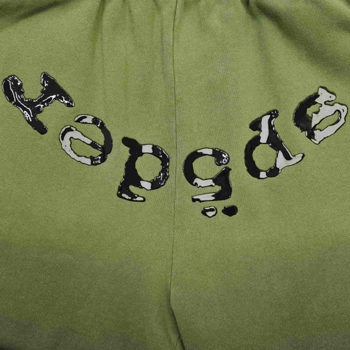 [Big & Tall for weights up to 220 lbs]1:1 quality version Black Green Dip Dye Print Hoodie & Pants Set 29033216