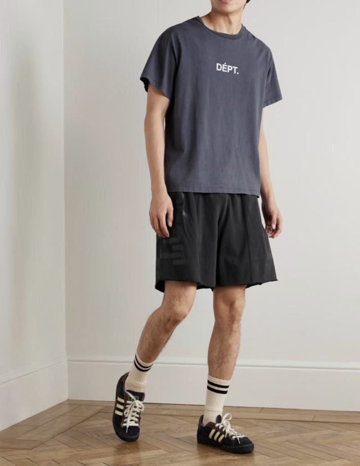 [Big & Tall for weights up to 260 lbs]1:1 quality version Left And Right Black Letter Black Printed Shorts 29033208
