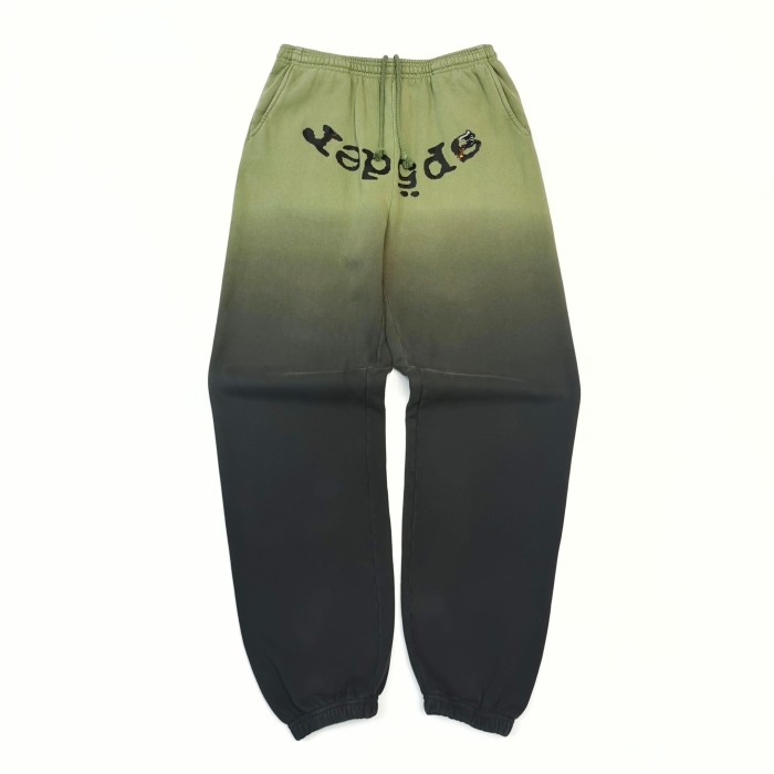[Big & Tall for weights up to 220 lbs]1:1 quality version Black Green Dip Dye Print Hoodie & Pants Set 29033216