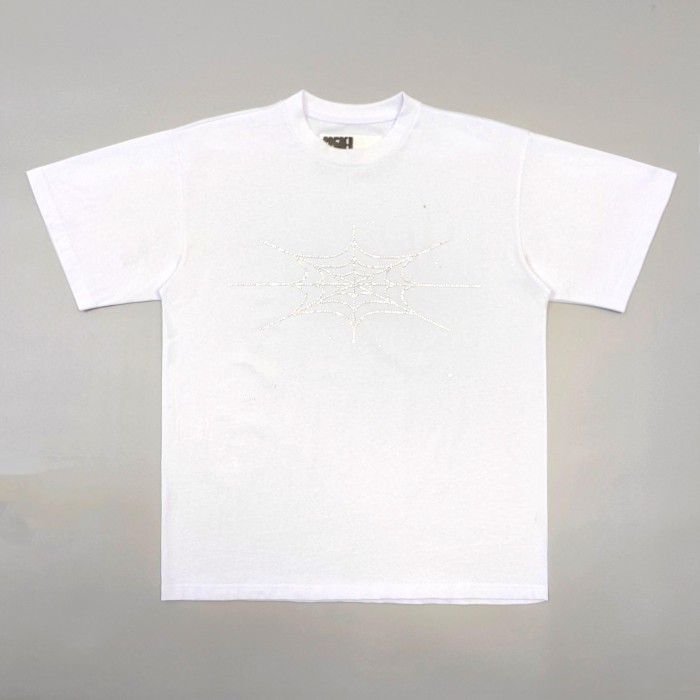 [Big & Tall for weights up to 220 lbs]1:1 quality version Cross Spider Web Rhinestone Tee 2 colors 29033212