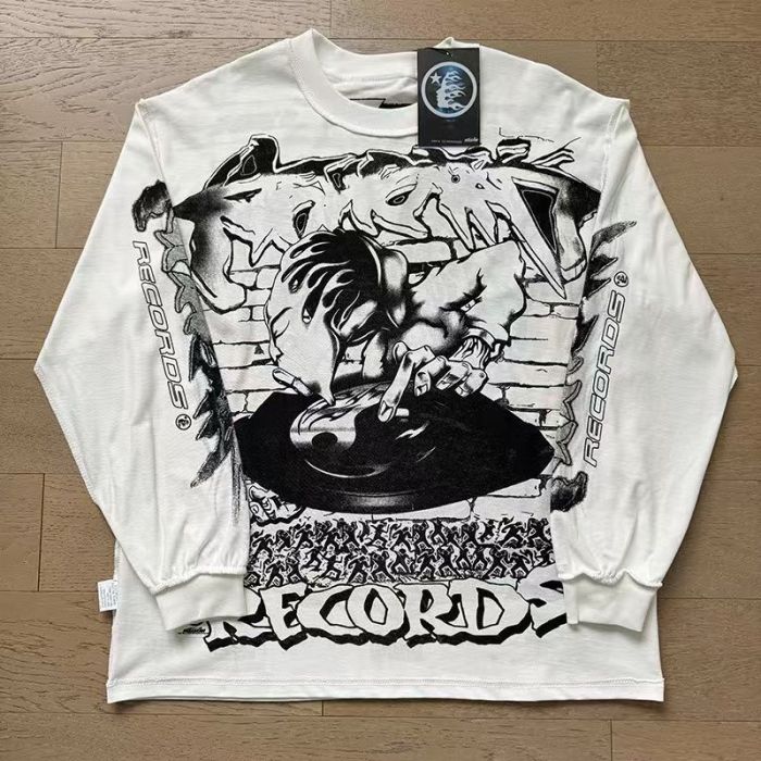 Records DJ Yin Yang Graphic Long Sleeve T-shirt 2 colors 29033330