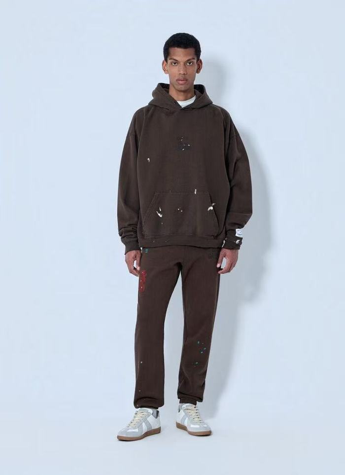 [Big & Tall for weights up to 260 lbs]1:1 quality version Small French Hand-Printed Hoodie & Pants Set 29033210