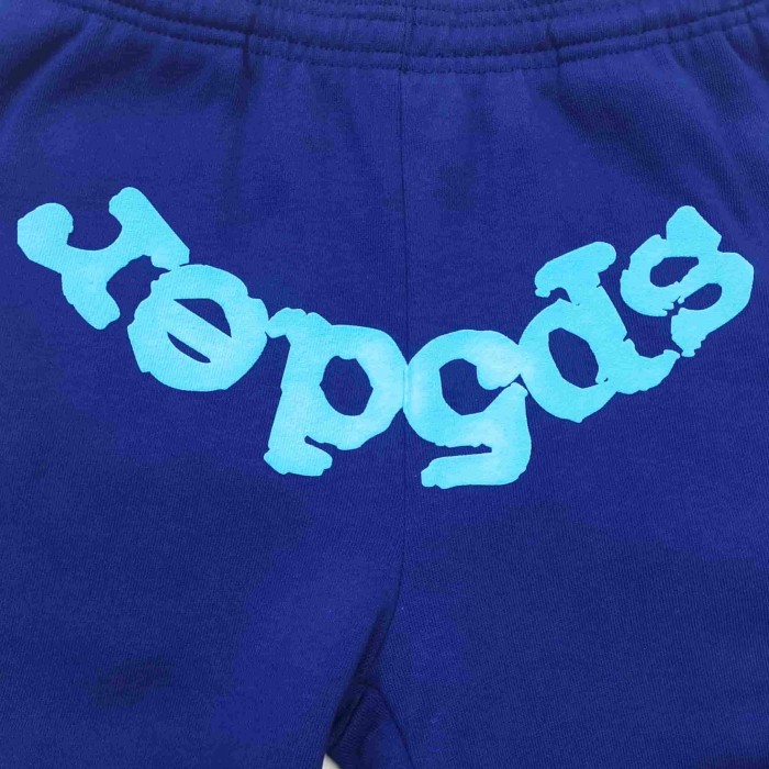 [Big & Tall for weights up to 220 lbs]1:1 quality version Sky Blue Star Dark Blue Print Hoodie & Pants Set 29033215