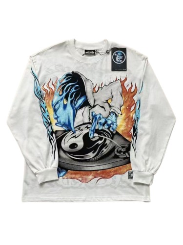 Records DJ Yin Yang Graphic Long Sleeve T-shirt 2 colors 29033330