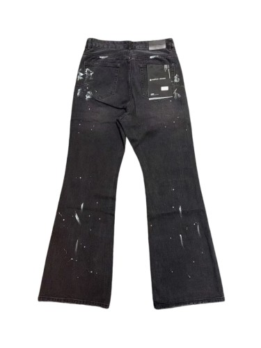 1:1 quality version  high street style black and grey vintage-style  jeans 29032878
