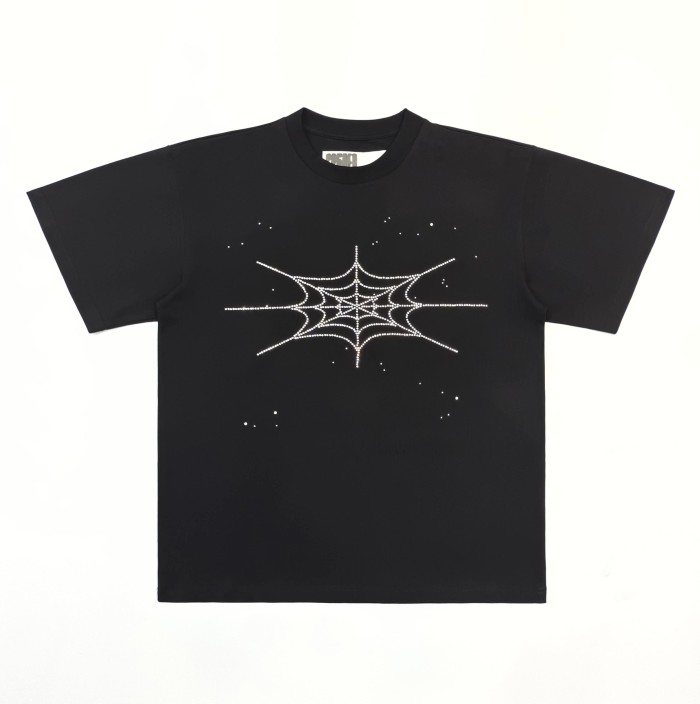 [Big & Tall for weights up to 220 lbs]1:1 quality version Cross Spider Web Rhinestone Tee 2 colors 29033212