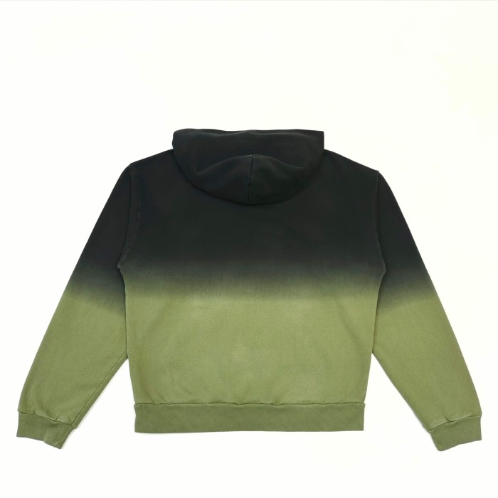 [Big & Tall for weights up to 220 lbs]1:1 quality version Black Green Dip Dye Print Hoodie & Pants Set 29033216